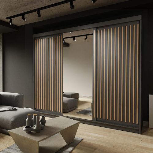 Skriňa Royal 250 čierna/Lamela Wotan