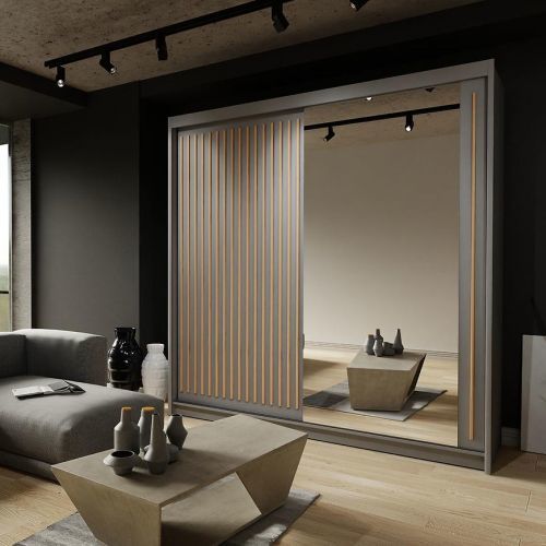 Skriňa Royal 203 Šedá /Lamela Wotan