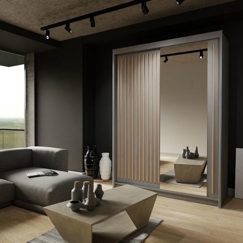 Skriňa Royal 150 Šedá /Lamela Wotan