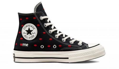 Converse Chuck 70 Embroidered Lips čierne A01600C