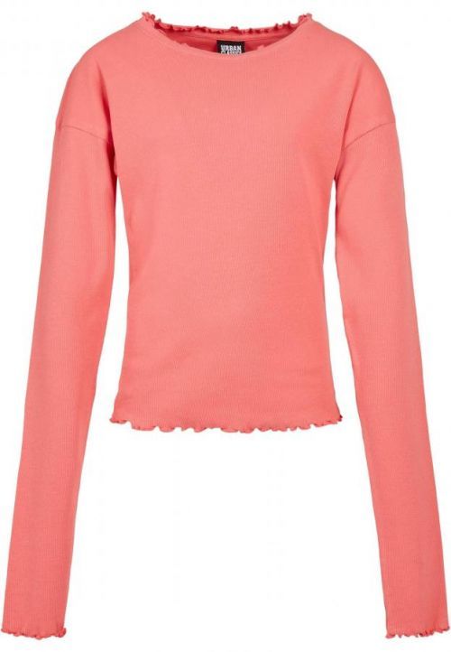 Urban Classics Girls Short Rib Longsleeve palepink - 110/116
