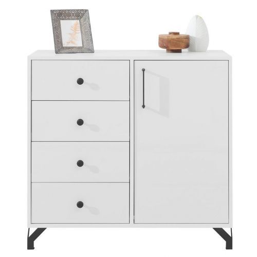 Komoda  Bergen Be7 biely Lux/biely lesk