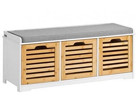 Lavica s 3 zásuvkami Inge, biela%