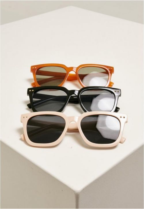 Urban Classics Sunglasses Chicago 3-Pack black/brown/lightbeige - One Size