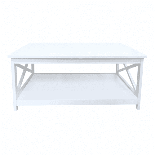 Konferenční stolek, bílá, EDRIA