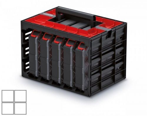Skříňka s 5 organizéry (krabičky) Organizator CASE
