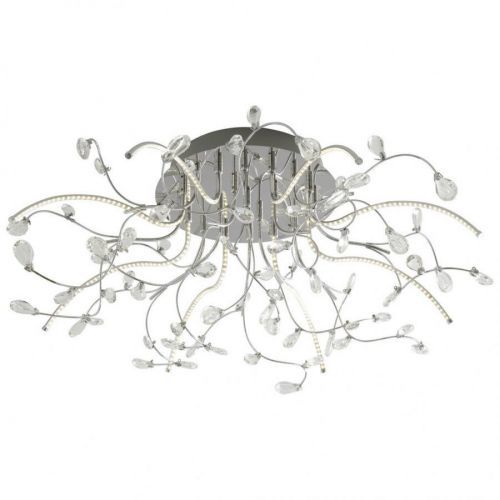LED STROPNÁ LAMPA, 77 cm - chrómová
