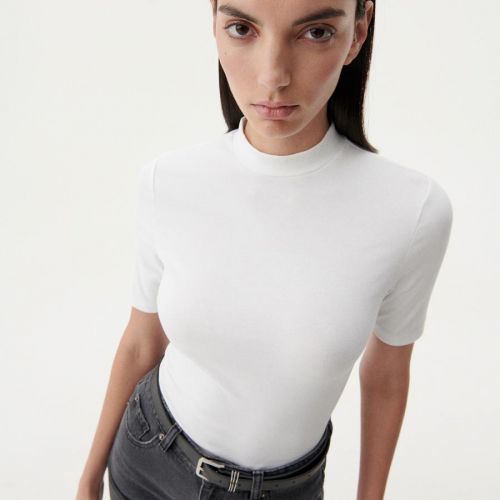 Reserved - Tričko slim fit - Biela