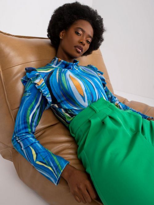 Blúzka-DHJ-BZ-6533C.90 - modrá jedna veľkosť