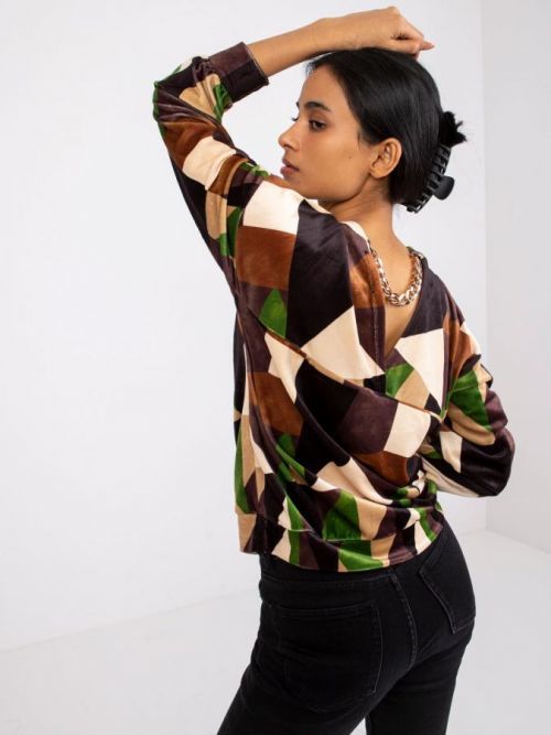 Blúzka-DHJ-BZ-6550.74P-hnedá jedna veľkosť