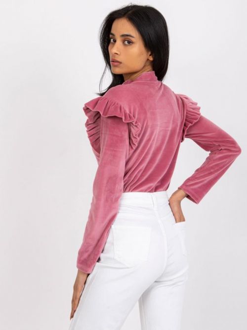 Blúzka-DHJ-BZ-6533B.85-ružová jedna veľkosť