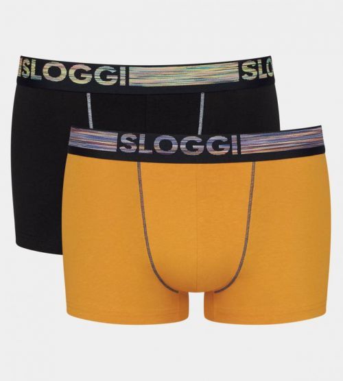 Boxerky Sloggi men GO ABC Natural Hipster C2P tmavo modrá kombinácia (M008) 000S