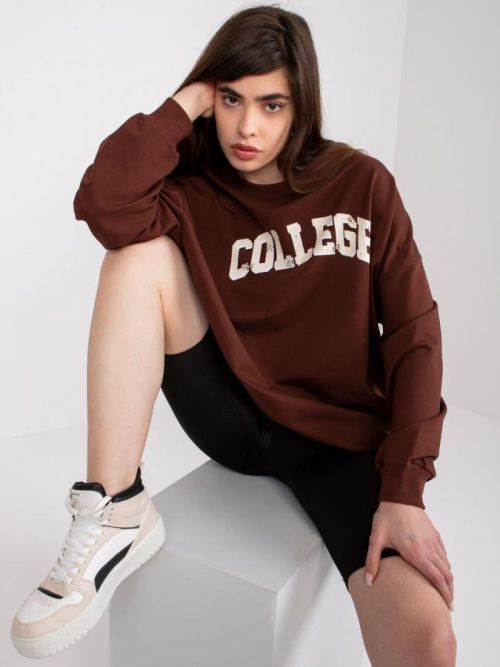 Bluza-FA-BL-7649.85P-ciemny brązowy jedna veľkosť