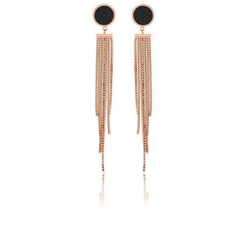 Troli Pôvabné bronzové dlhé náušnice