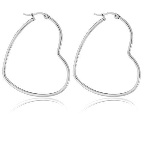 Troli Romantické oceľové náušnice Srdiečka