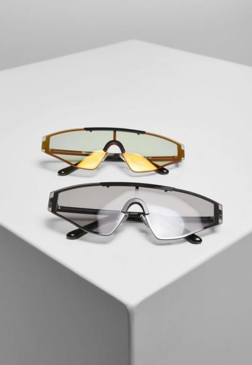 Urban Classics Sunglasses France 2-Pack black/blackholo - One Size