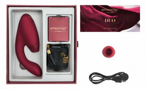 Womanizer Duo - vibrátor a stimulátor klitorisu (čierny)