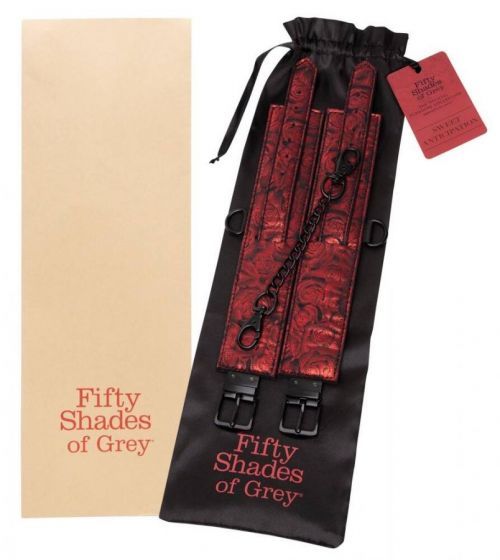 Fifty Shades Sweet Anticipation - Wrist Clamps (Black-Red)
