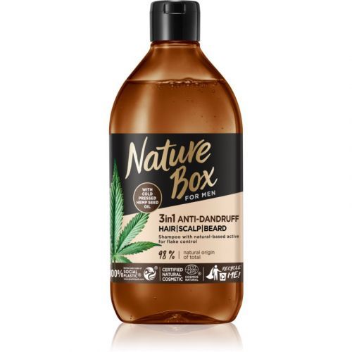 Nature Box Hemp Seed šampón proti lupinám 3v1 pre mužov 385 ml