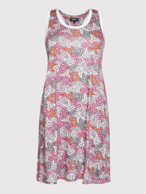 Dámská dlouhá noční košilka YI2622537 - 040 Šedá - DKNY XS šedý vzor