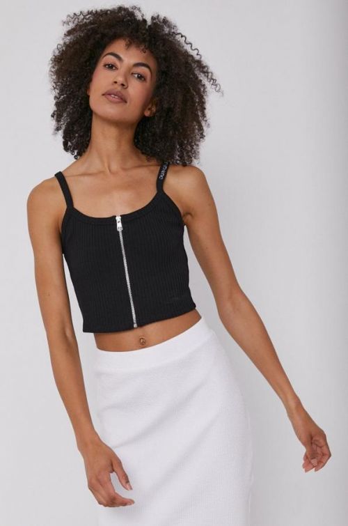 Top Calvin Klein Jeans dámsky, čierna farba