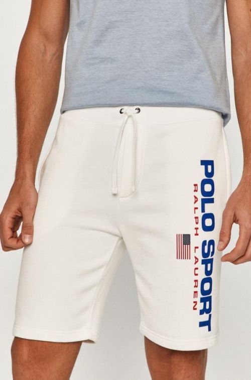 Šortky Polo Ralph Lauren pánske, biela farba