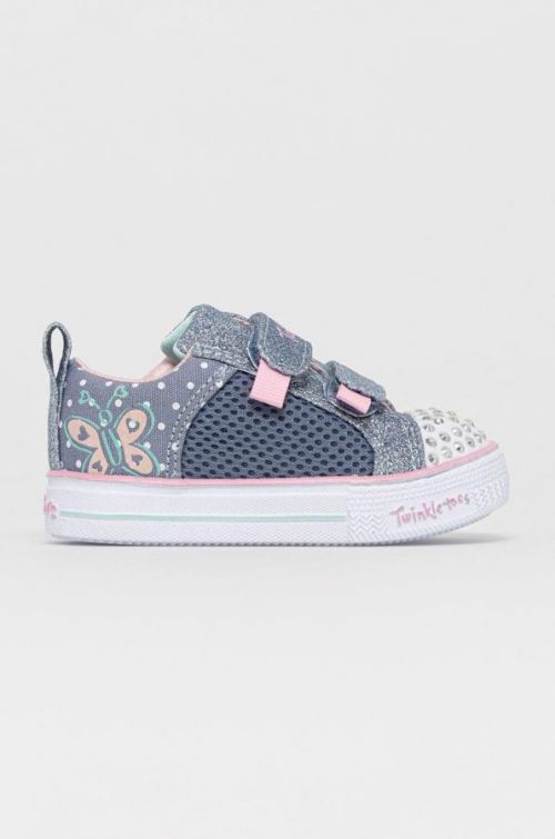 Detské topánky Skechers tmavomodrá farba