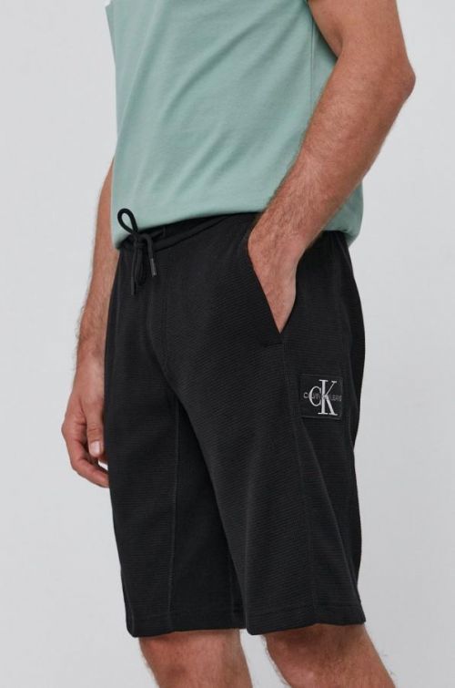 Šortky Calvin Klein Jeans pánske, čierna farba