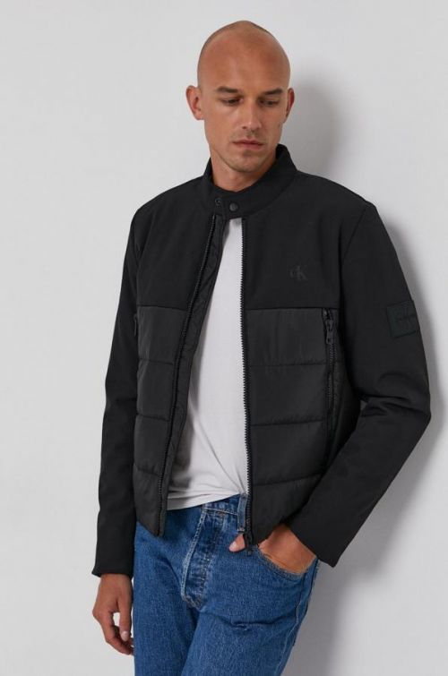 Bunda Calvin Klein Jeans pánska, čierna farba, prechodná