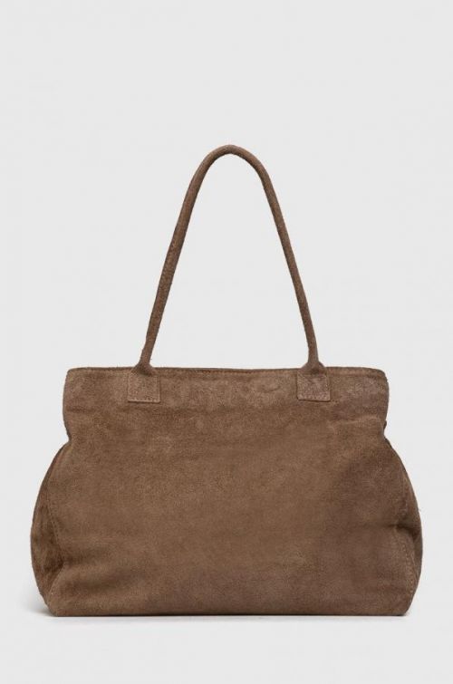 Semišová kabelka Answear Lab béžová farba