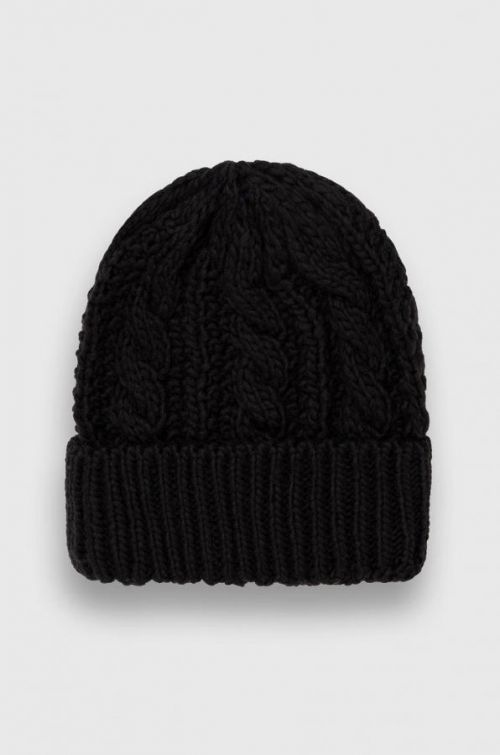 Vlnená čiapka Answear Lab čierna farba
