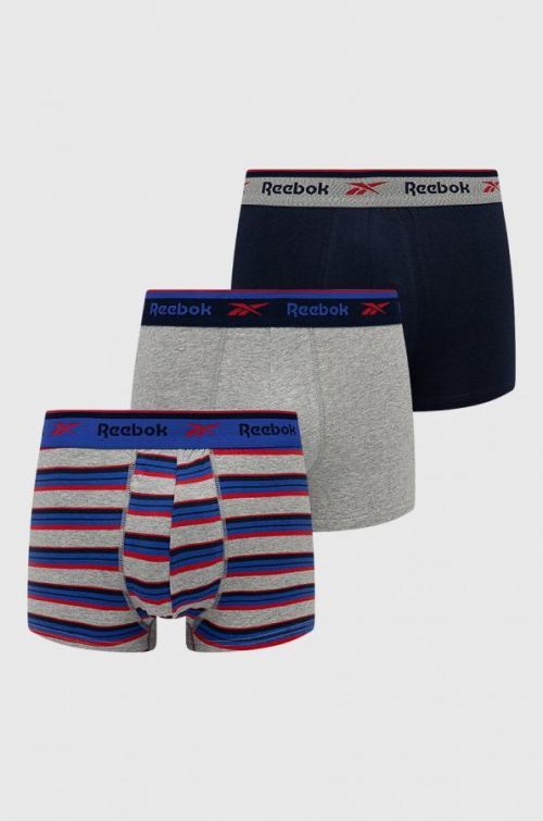 Boxerky Reebok pánske, šedá farba