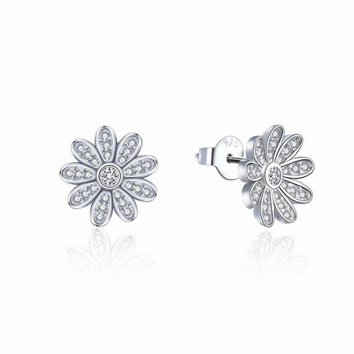 MOISS Trblietavé strieborné náušnice Kytičky E0002384