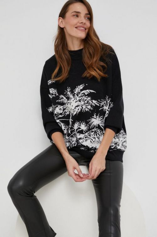 Sveter Answear Lab dámsky, čierna farba, tenký,