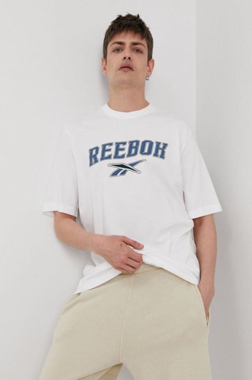 Tričko Reebok Classic pánske, biela farba, s potlačou