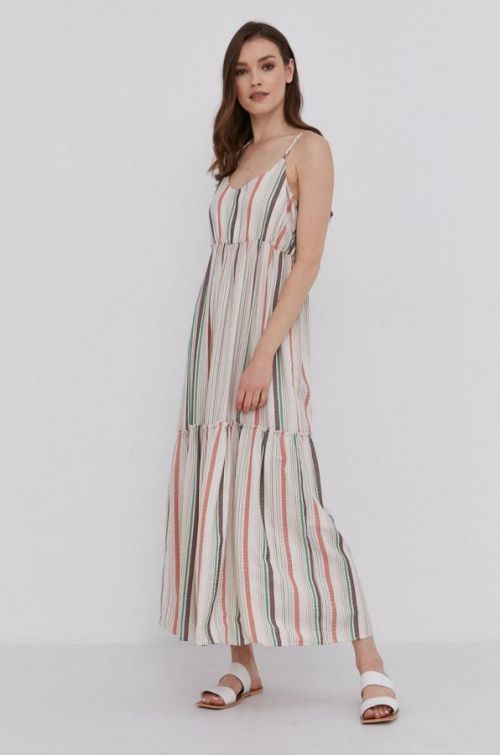 Šaty Answear Lab béžová farba, midi, áčkový strih