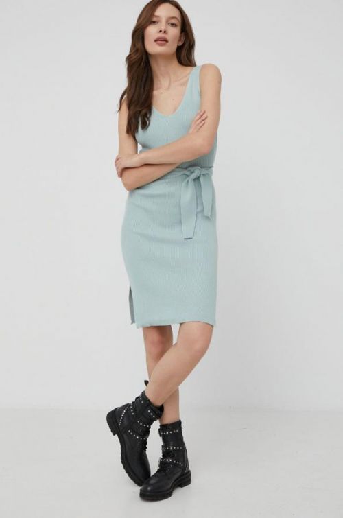 Šaty Answear Lab zelená farba, mini, priliehavá