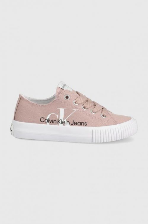 Detské tenisky Calvin Klein Jeans ružová farba