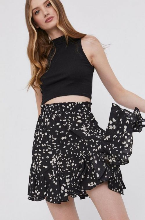 Sukňa Answear Lab čierna farba, mini, áčkový strih