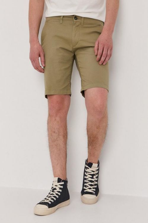 Šortky Pepe Jeans pánske, zelená farba