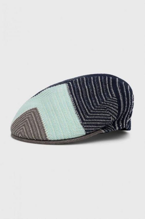 Čiapka s prímesou vlny Kangol tmavomodrá farba