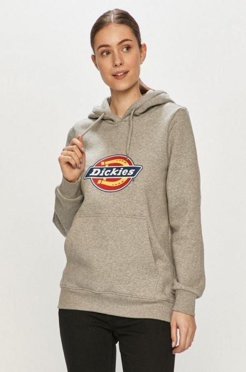 Mikina Dickies dámska, šedá farba, s potlačou