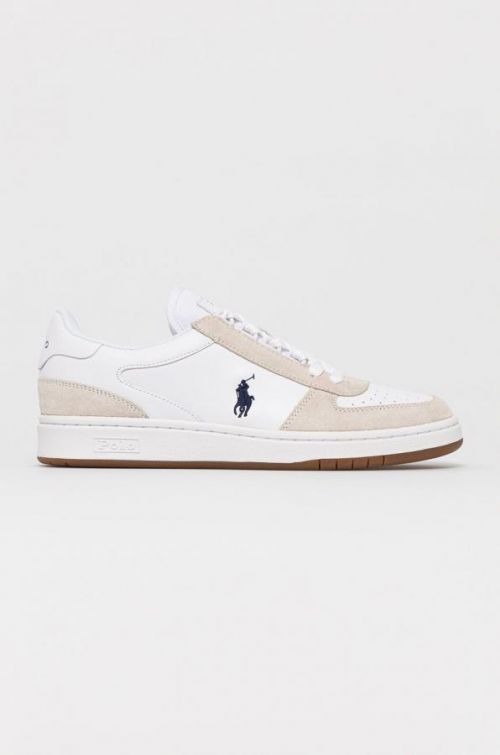 Topánky Polo Ralph Lauren biela farba