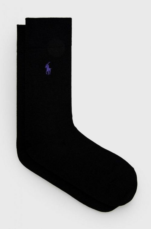 Ponožky Polo Ralph Lauren pánske, čierna farba