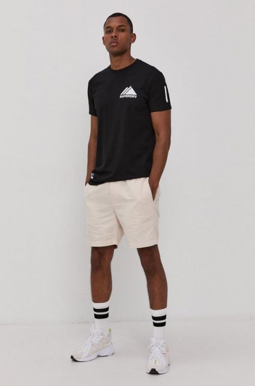 Šortky Superdry pánske, béžová farba