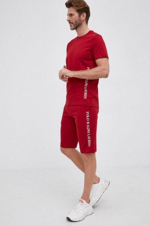 Šortky Polo Ralph Lauren pánske, červená farba