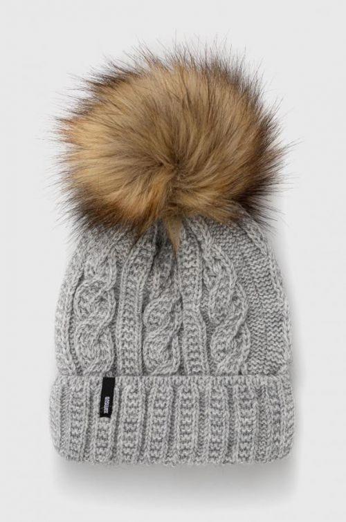 Čiapka Answear Lab šedá farba, z hrubej pleteniny