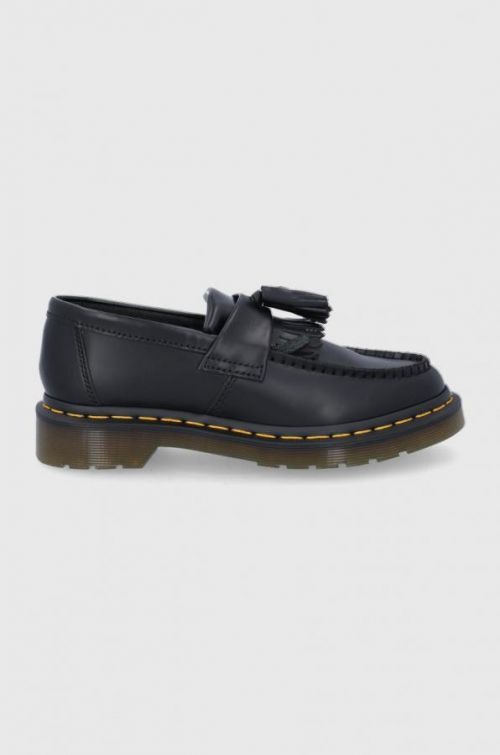 Kožené mokasíny Dr. Martens čierna farba