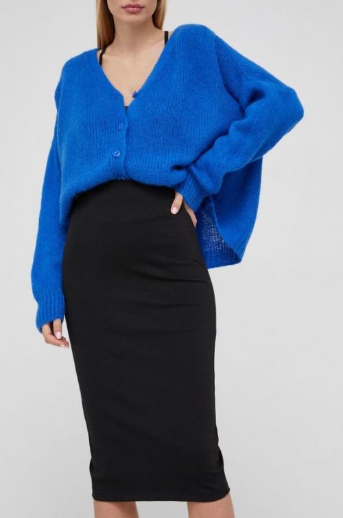 Sukňa Answear Lab čierna farba, midi, puzdrová