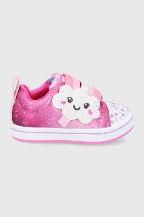 Detské topánky Skechers fialová farba